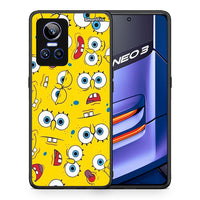 Thumbnail for Θήκη Realme GT Neo 3 Sponge PopArt από τη Smartfits με σχέδιο στο πίσω μέρος και μαύρο περίβλημα | Realme GT Neo 3 Sponge PopArt case with colorful back and black bezels