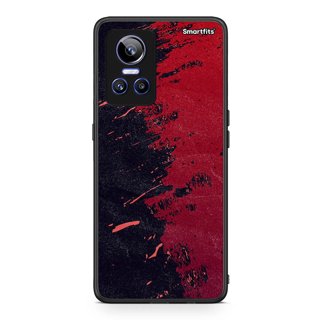 Realme GT Neo 3 Red Paint Θήκη Αγίου Βαλεντίνου από τη Smartfits με σχέδιο στο πίσω μέρος και μαύρο περίβλημα | Smartphone case with colorful back and black bezels by Smartfits