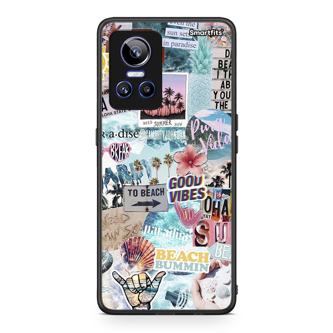 Realme GT Neo 3 Summer Vibes Θήκη από τη Smartfits με σχέδιο στο πίσω μέρος και μαύρο περίβλημα | Smartphone case with colorful back and black bezels by Smartfits