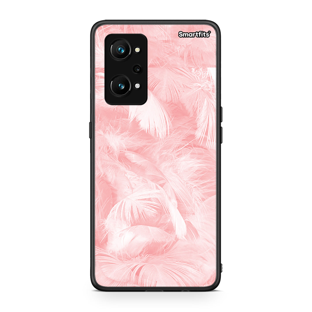 33 - Realme GT Neo 3T Pink Feather Boho case, cover, bumper