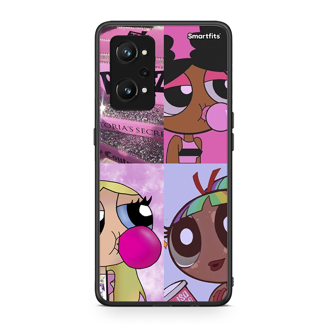 Realme GT Neo 3T Bubble Girls Θήκη Αγίου Βαλεντίνου από τη Smartfits με σχέδιο στο πίσω μέρος και μαύρο περίβλημα | Smartphone case with colorful back and black bezels by Smartfits