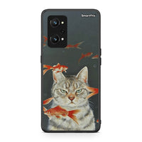 Thumbnail for Realme GT Neo 3T Cat Goldfish θήκη από τη Smartfits με σχέδιο στο πίσω μέρος και μαύρο περίβλημα | Smartphone case with colorful back and black bezels by Smartfits