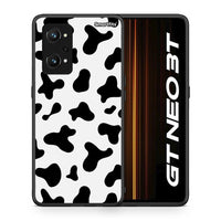 Thumbnail for Θήκη Realme GT Neo 3T Cow Print από τη Smartfits με σχέδιο στο πίσω μέρος και μαύρο περίβλημα | Realme GT Neo 3T Cow Print case with colorful back and black bezels