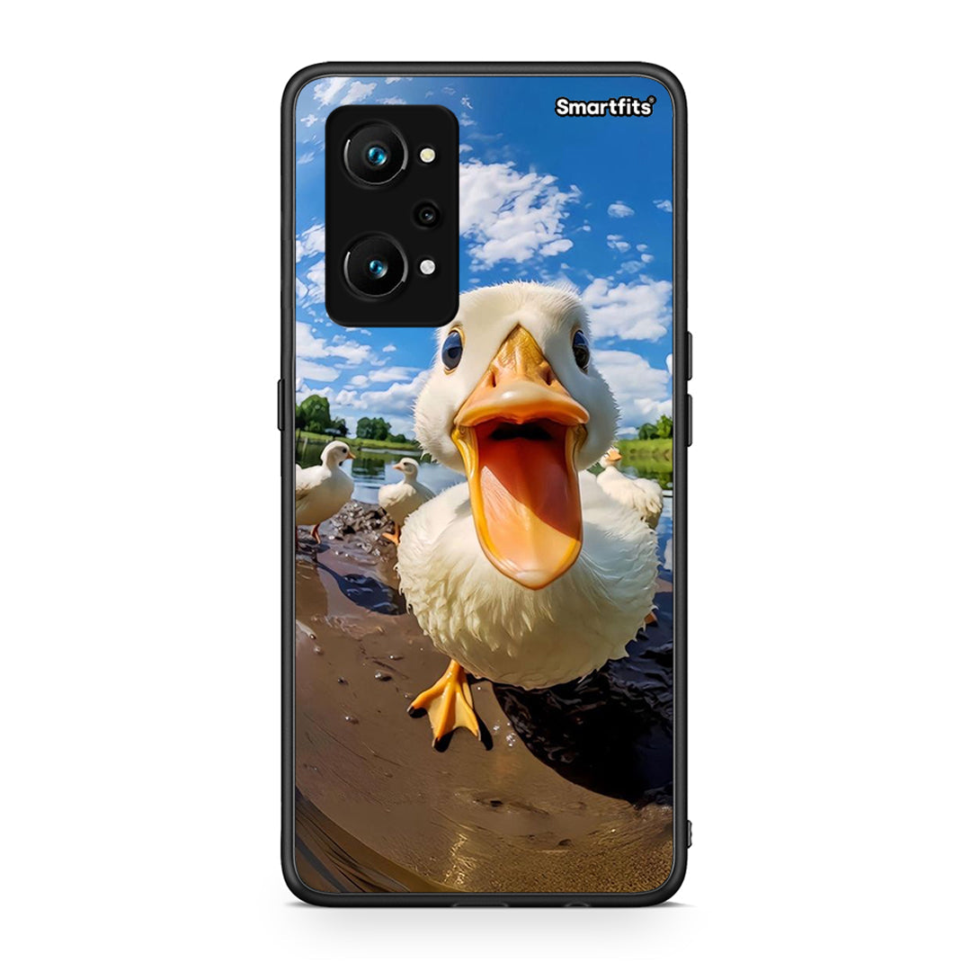 Realme GT Neo 3T Duck Face θήκη από τη Smartfits με σχέδιο στο πίσω μέρος και μαύρο περίβλημα | Smartphone case with colorful back and black bezels by Smartfits