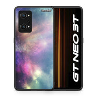 Thumbnail for Θήκη Realme GT Neo 3T Rainbow Galaxy από τη Smartfits με σχέδιο στο πίσω μέρος και μαύρο περίβλημα | Realme GT Neo 3T Rainbow Galaxy case with colorful back and black bezels