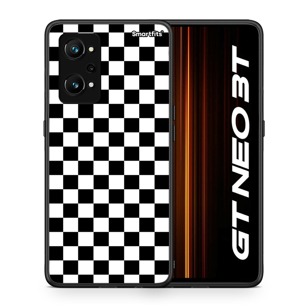 Θήκη Realme GT Neo 3T Squares Geometric από τη Smartfits με σχέδιο στο πίσω μέρος και μαύρο περίβλημα | Realme GT Neo 3T Squares Geometric case with colorful back and black bezels