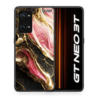 Thumbnail for Θήκη Realme GT Neo 3T Glamorous Pink Marble από τη Smartfits με σχέδιο στο πίσω μέρος και μαύρο περίβλημα | Realme GT Neo 3T Glamorous Pink Marble case with colorful back and black bezels