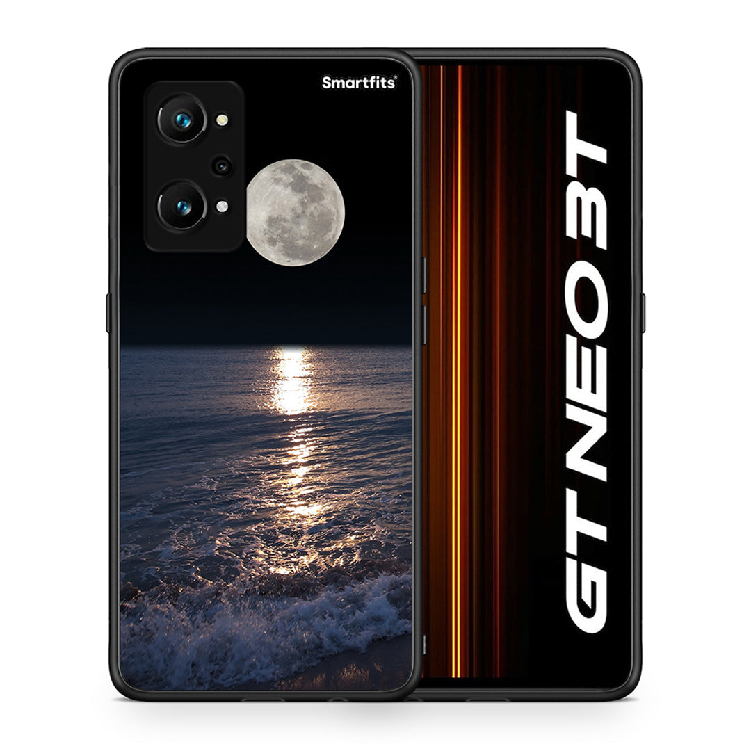 Θήκη Realme GT Neo 3T Moon Landscape από τη Smartfits με σχέδιο στο πίσω μέρος και μαύρο περίβλημα | Realme GT Neo 3T Moon Landscape case with colorful back and black bezels