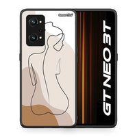 Thumbnail for Θήκη Realme GT Neo 3T LineArt Woman από τη Smartfits με σχέδιο στο πίσω μέρος και μαύρο περίβλημα | Realme GT Neo 3T LineArt Woman case with colorful back and black bezels