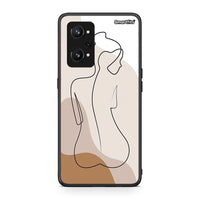 Thumbnail for Realme GT Neo 3T LineArt Woman θήκη από τη Smartfits με σχέδιο στο πίσω μέρος και μαύρο περίβλημα | Smartphone case with colorful back and black bezels by Smartfits