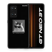 Thumbnail for Θήκη Realme GT Neo 3T Meme Cat από τη Smartfits με σχέδιο στο πίσω μέρος και μαύρο περίβλημα | Realme GT Neo 3T Meme Cat case with colorful back and black bezels