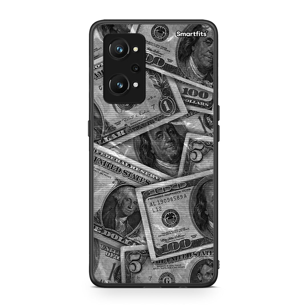 Realme GT Neo 3T Money Dollars θήκη από τη Smartfits με σχέδιο στο πίσω μέρος και μαύρο περίβλημα | Smartphone case with colorful back and black bezels by Smartfits