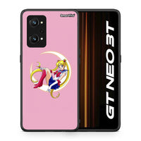 Thumbnail for Θήκη Realme GT Neo 3T Moon Girl από τη Smartfits με σχέδιο στο πίσω μέρος και μαύρο περίβλημα | Realme GT Neo 3T Moon Girl case with colorful back and black bezels