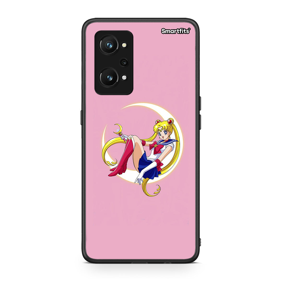 Realme GT Neo 3T Moon Girl θήκη από τη Smartfits με σχέδιο στο πίσω μέρος και μαύρο περίβλημα | Smartphone case with colorful back and black bezels by Smartfits