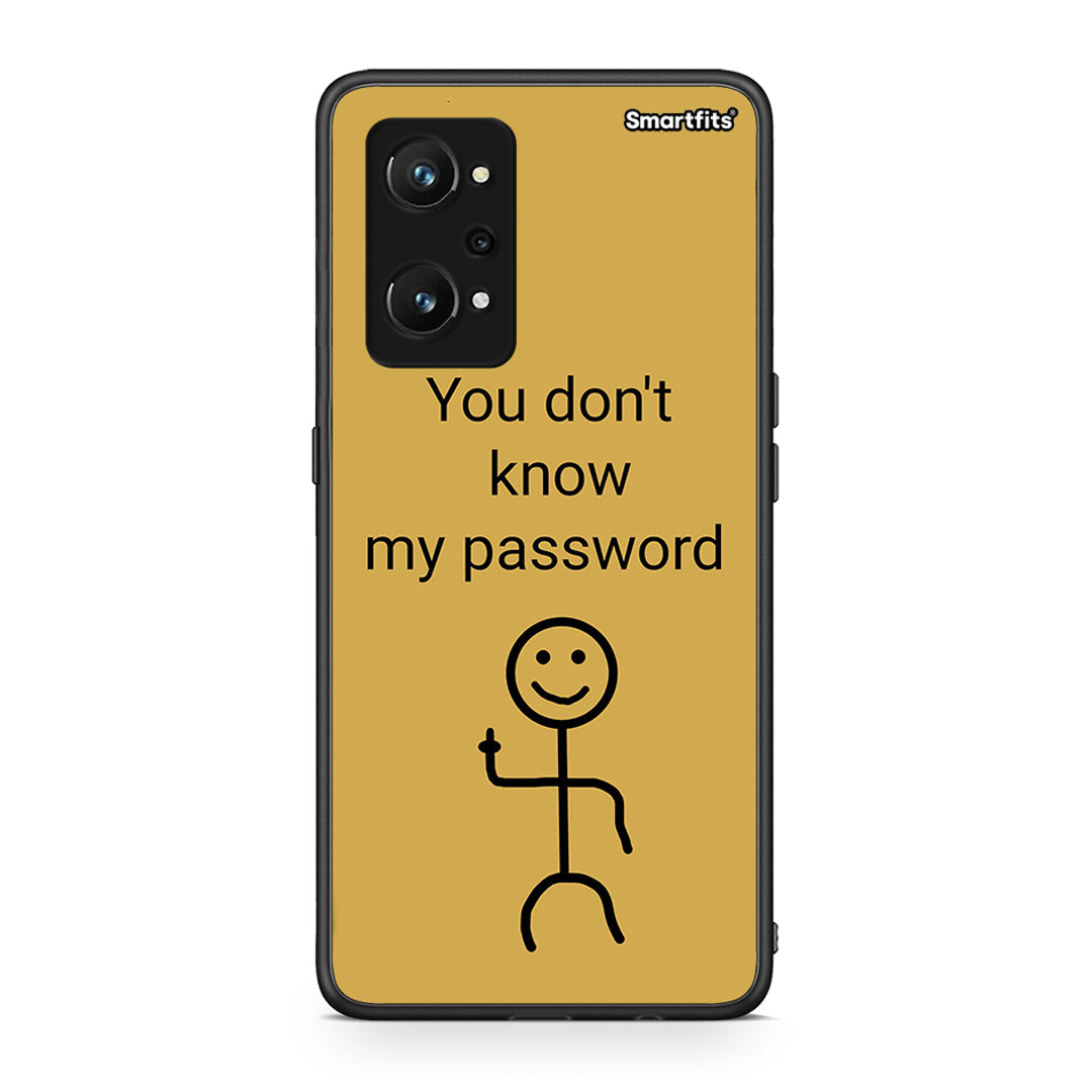Realme GT Neo 3T My Password Θήκη από τη Smartfits με σχέδιο στο πίσω μέρος και μαύρο περίβλημα | Smartphone case with colorful back and black bezels by Smartfits