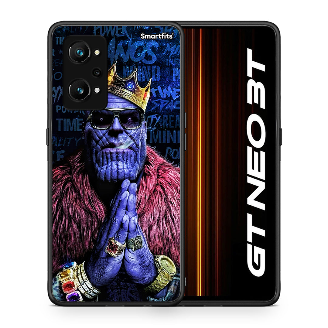 Θήκη Realme GT Neo 3T Thanos PopArt από τη Smartfits με σχέδιο στο πίσω μέρος και μαύρο περίβλημα | Realme GT Neo 3T Thanos PopArt case with colorful back and black bezels