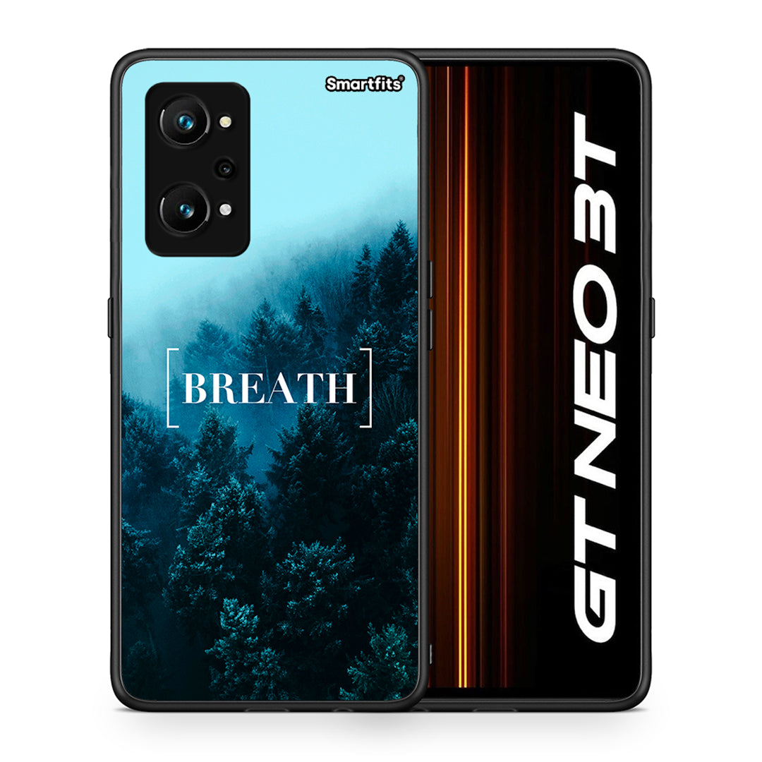 Θήκη Realme GT Neo 3T Breath Quote από τη Smartfits με σχέδιο στο πίσω μέρος και μαύρο περίβλημα | Realme GT Neo 3T Breath Quote case with colorful back and black bezels