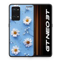 Thumbnail for Θήκη Realme GT Neo 3T Real Daisies από τη Smartfits με σχέδιο στο πίσω μέρος και μαύρο περίβλημα | Realme GT Neo 3T Real Daisies case with colorful back and black bezels