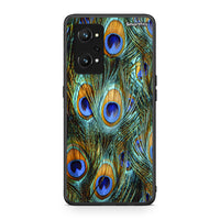 Thumbnail for Realme GT Neo 3T Real Peacock Feathers θήκη από τη Smartfits με σχέδιο στο πίσω μέρος και μαύρο περίβλημα | Smartphone case with colorful back and black bezels by Smartfits