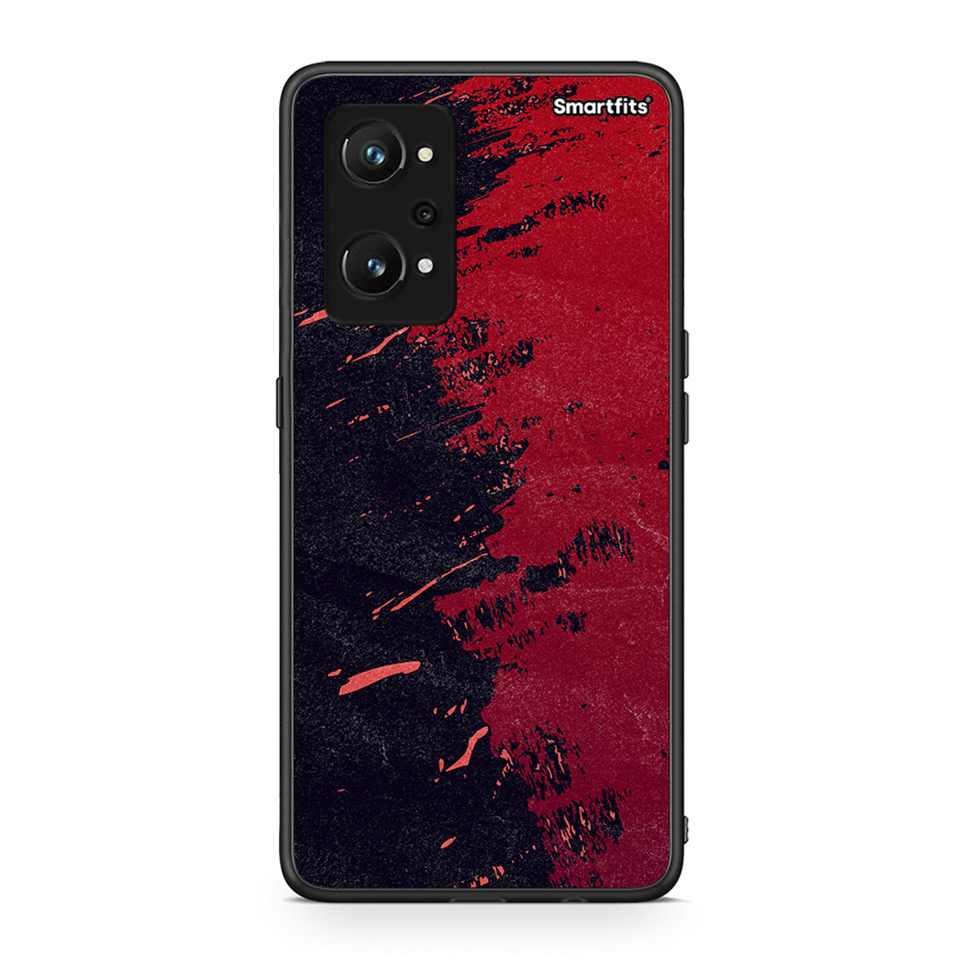 Realme GT Neo 3T Red Paint Θήκη Αγίου Βαλεντίνου από τη Smartfits με σχέδιο στο πίσω μέρος και μαύρο περίβλημα | Smartphone case with colorful back and black bezels by Smartfits