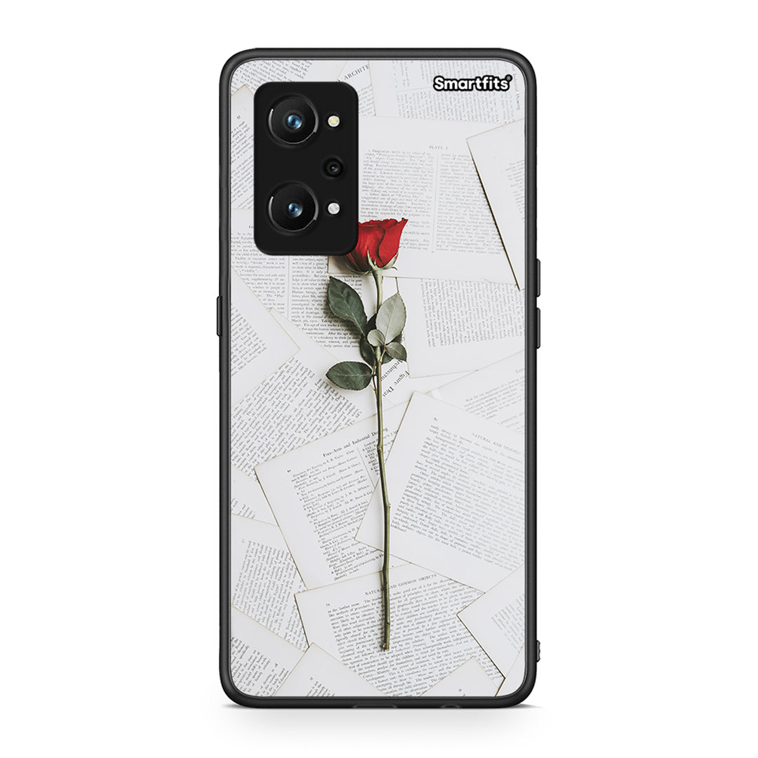 Realme GT Neo 3T Red Rose θήκη από τη Smartfits με σχέδιο στο πίσω μέρος και μαύρο περίβλημα | Smartphone case with colorful back and black bezels by Smartfits