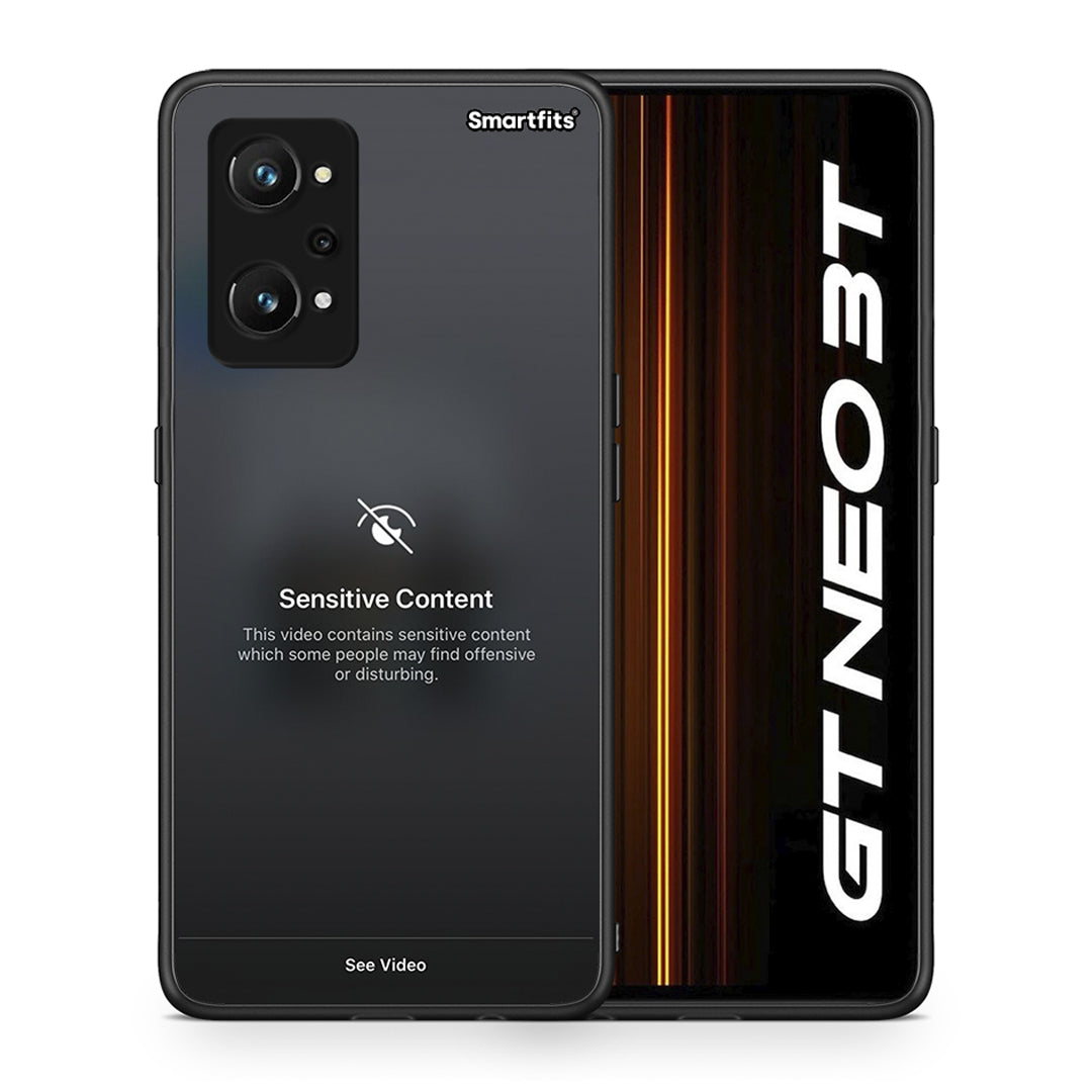 Θήκη Realme GT Neo 3T Sensitive Content από τη Smartfits με σχέδιο στο πίσω μέρος και μαύρο περίβλημα | Realme GT Neo 3T Sensitive Content case with colorful back and black bezels