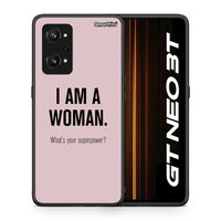 Thumbnail for Θήκη Realme GT Neo 3T Superpower Woman από τη Smartfits με σχέδιο στο πίσω μέρος και μαύρο περίβλημα | Realme GT Neo 3T Superpower Woman case with colorful back and black bezels