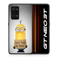 Thumbnail for Θήκη Realme GT Neo 3T Minion Text από τη Smartfits με σχέδιο στο πίσω μέρος και μαύρο περίβλημα | Realme GT Neo 3T Minion Text case with colorful back and black bezels