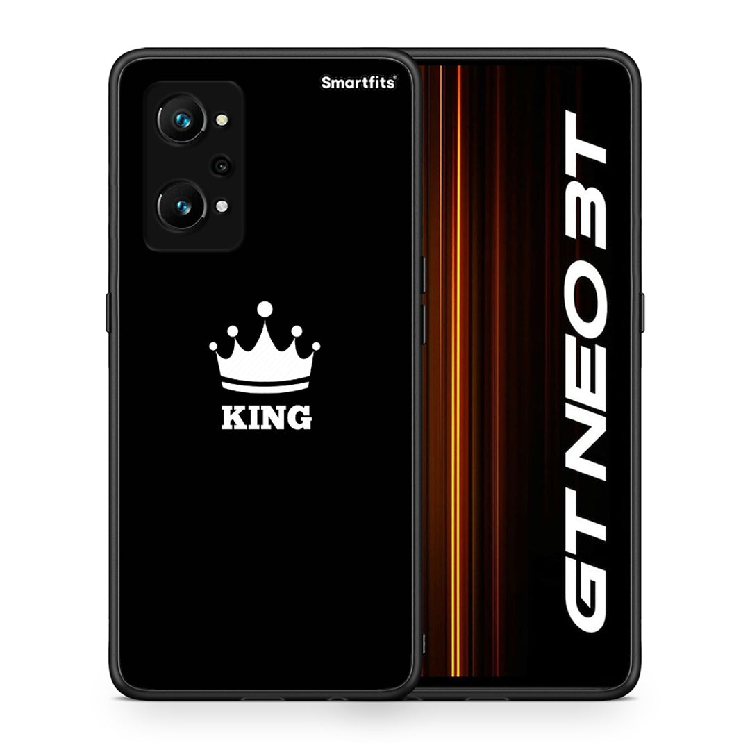 Θήκη Realme GT Neo 3T King Valentine από τη Smartfits με σχέδιο στο πίσω μέρος και μαύρο περίβλημα | Realme GT Neo 3T King Valentine case with colorful back and black bezels