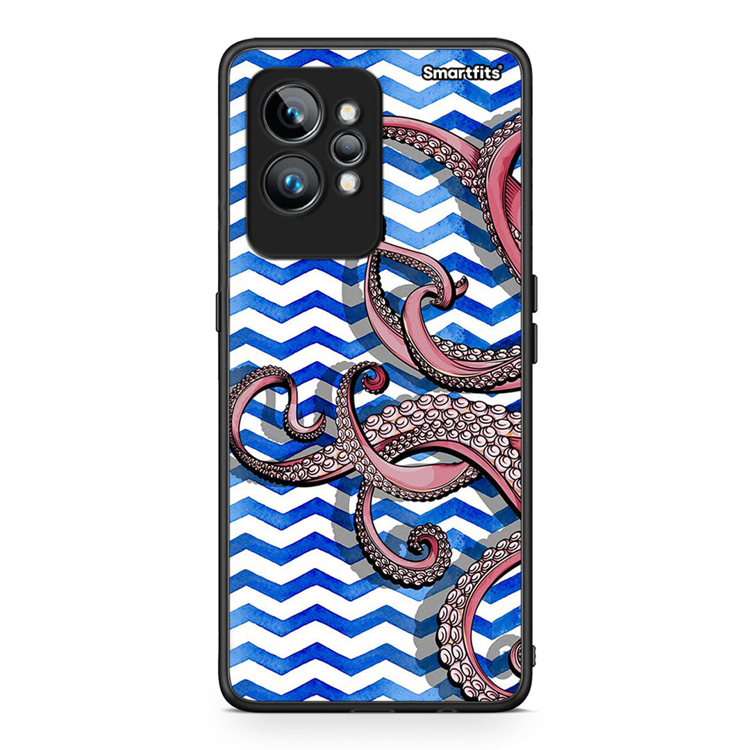 Θήκη Realme GT2 Pro Chevron Devilfish από τη Smartfits με σχέδιο στο πίσω μέρος και μαύρο περίβλημα | Realme GT2 Pro Chevron Devilfish Case with Colorful Back and Black Bezels