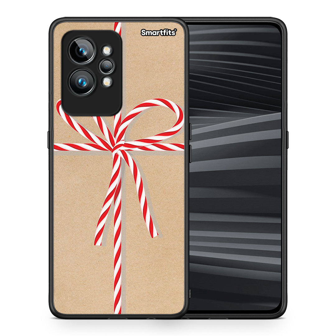 Θήκη Realme GT2 Pro Christmas Gift από τη Smartfits με σχέδιο στο πίσω μέρος και μαύρο περίβλημα | Realme GT2 Pro Christmas Gift Case with Colorful Back and Black Bezels