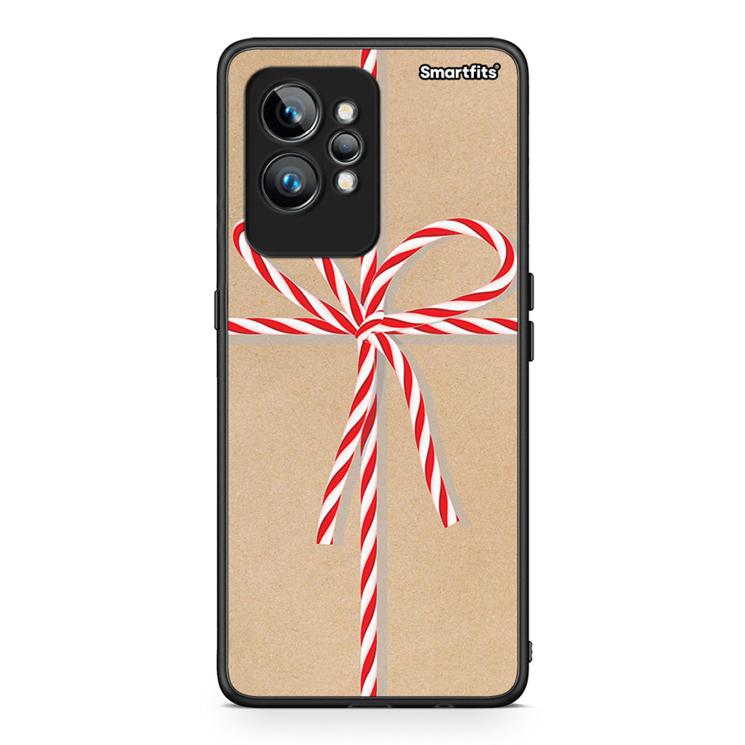 Θήκη Realme GT2 Pro Christmas Gift από τη Smartfits με σχέδιο στο πίσω μέρος και μαύρο περίβλημα | Realme GT2 Pro Christmas Gift Case with Colorful Back and Black Bezels