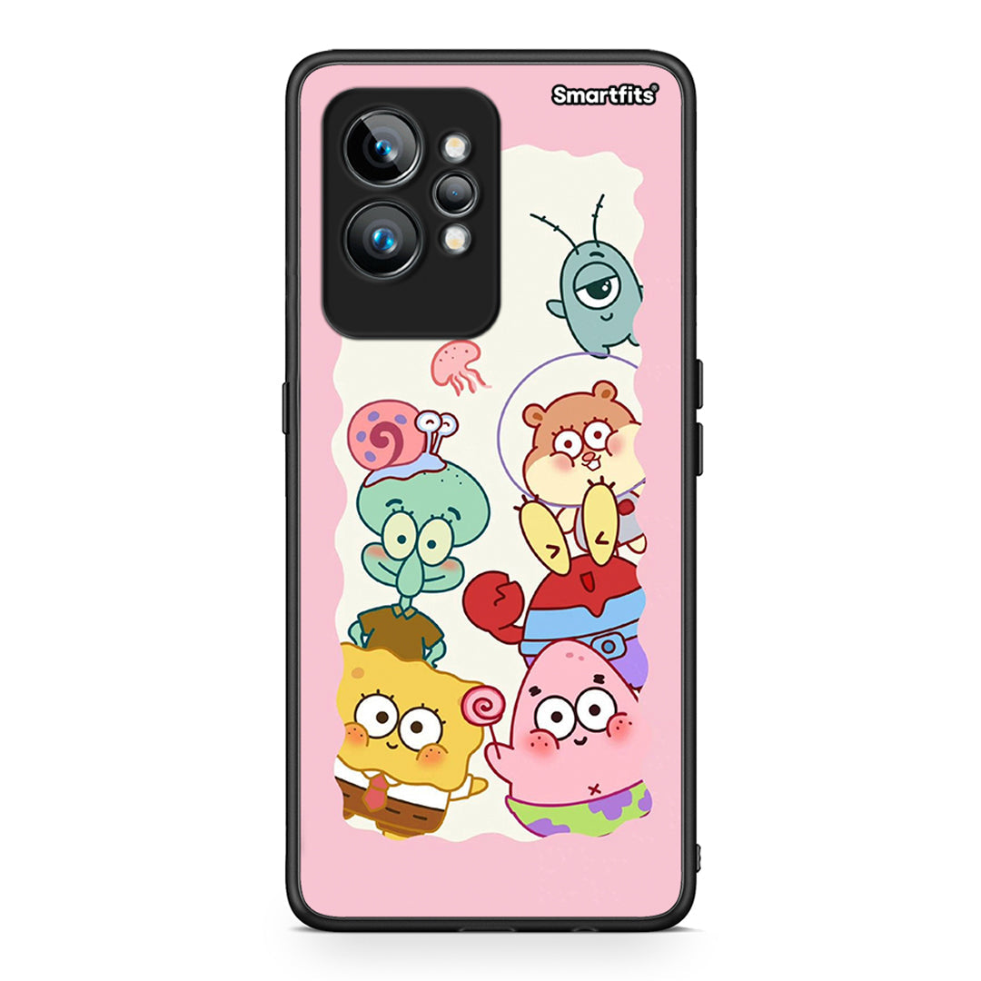 Θήκη Realme GT2 Pro Cute Companion από τη Smartfits με σχέδιο στο πίσω μέρος και μαύρο περίβλημα | Realme GT2 Pro Cute Companion Case with Colorful Back and Black Bezels