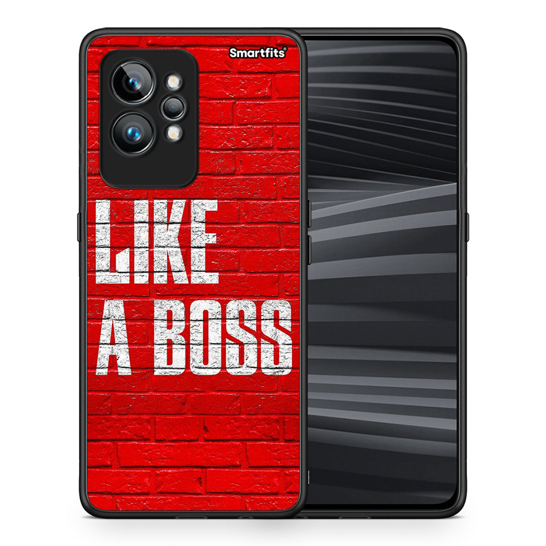 Θήκη Realme GT2 Pro Like A Boss από τη Smartfits με σχέδιο στο πίσω μέρος και μαύρο περίβλημα | Realme GT2 Pro Like A Boss Case with Colorful Back and Black Bezels