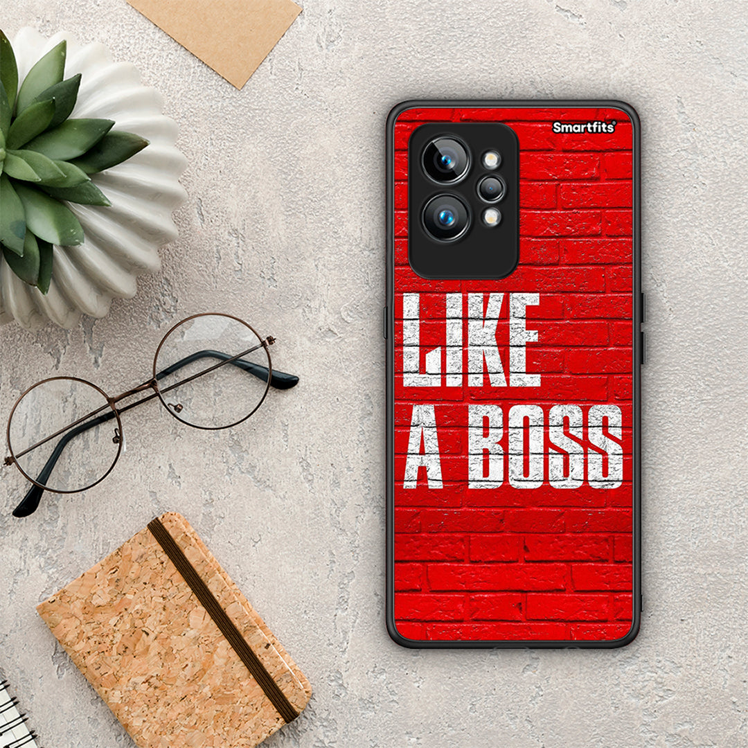 Θήκη Realme GT2 Pro Like A Boss από τη Smartfits με σχέδιο στο πίσω μέρος και μαύρο περίβλημα | Realme GT2 Pro Like A Boss Case with Colorful Back and Black Bezels