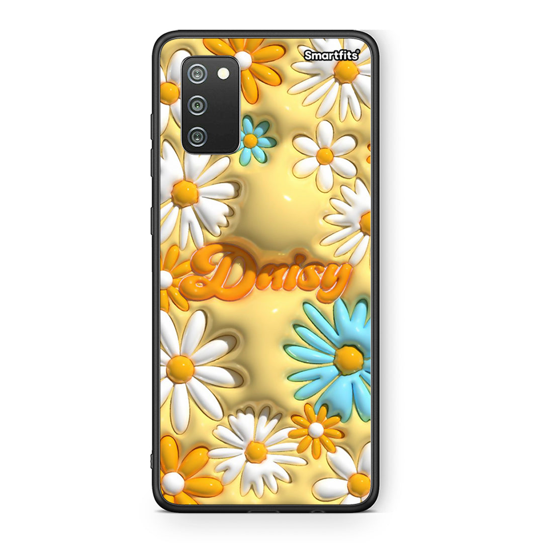 Samsung A02s Bubble Daisies θήκη από τη Smartfits με σχέδιο στο πίσω μέρος και μαύρο περίβλημα | Smartphone case with colorful back and black bezels by Smartfits