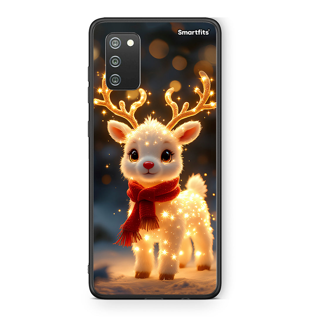 Samsung A02s Christmas Cutie θήκη από τη Smartfits με σχέδιο στο πίσω μέρος και μαύρο περίβλημα | Smartphone case with colorful back and black bezels by Smartfits