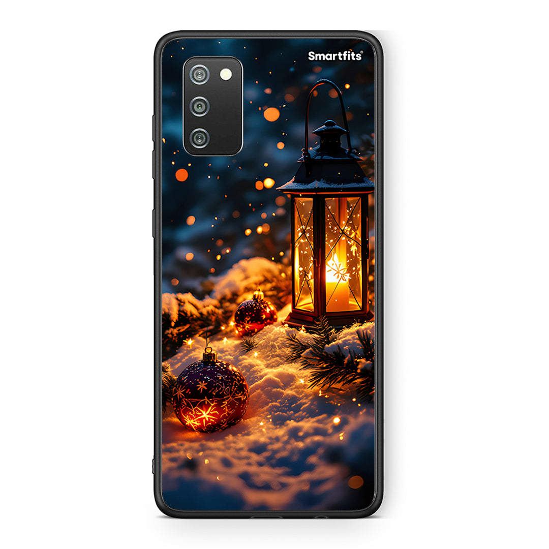 Samsung A02s Christmas Ornaments θήκη από τη Smartfits με σχέδιο στο πίσω μέρος και μαύρο περίβλημα | Smartphone case with colorful back and black bezels by Smartfits