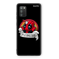 Thumbnail for Samsung A02s Unicorn Deadpool θήκη από τη Smartfits με σχέδιο στο πίσω μέρος και μαύρο περίβλημα | Smartphone case with colorful back and black bezels by Smartfits