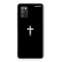 Thumbnail for Samsung A02s White Cross θήκη από τη Smartfits με σχέδιο στο πίσω μέρος και μαύρο περίβλημα | Smartphone case with colorful back and black bezels by Smartfits