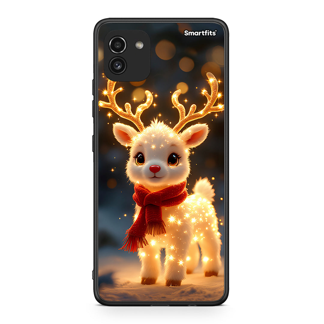 Samsung A03 Christmas Cutie θήκη από τη Smartfits με σχέδιο στο πίσω μέρος και μαύρο περίβλημα | Smartphone case with colorful back and black bezels by Smartfits