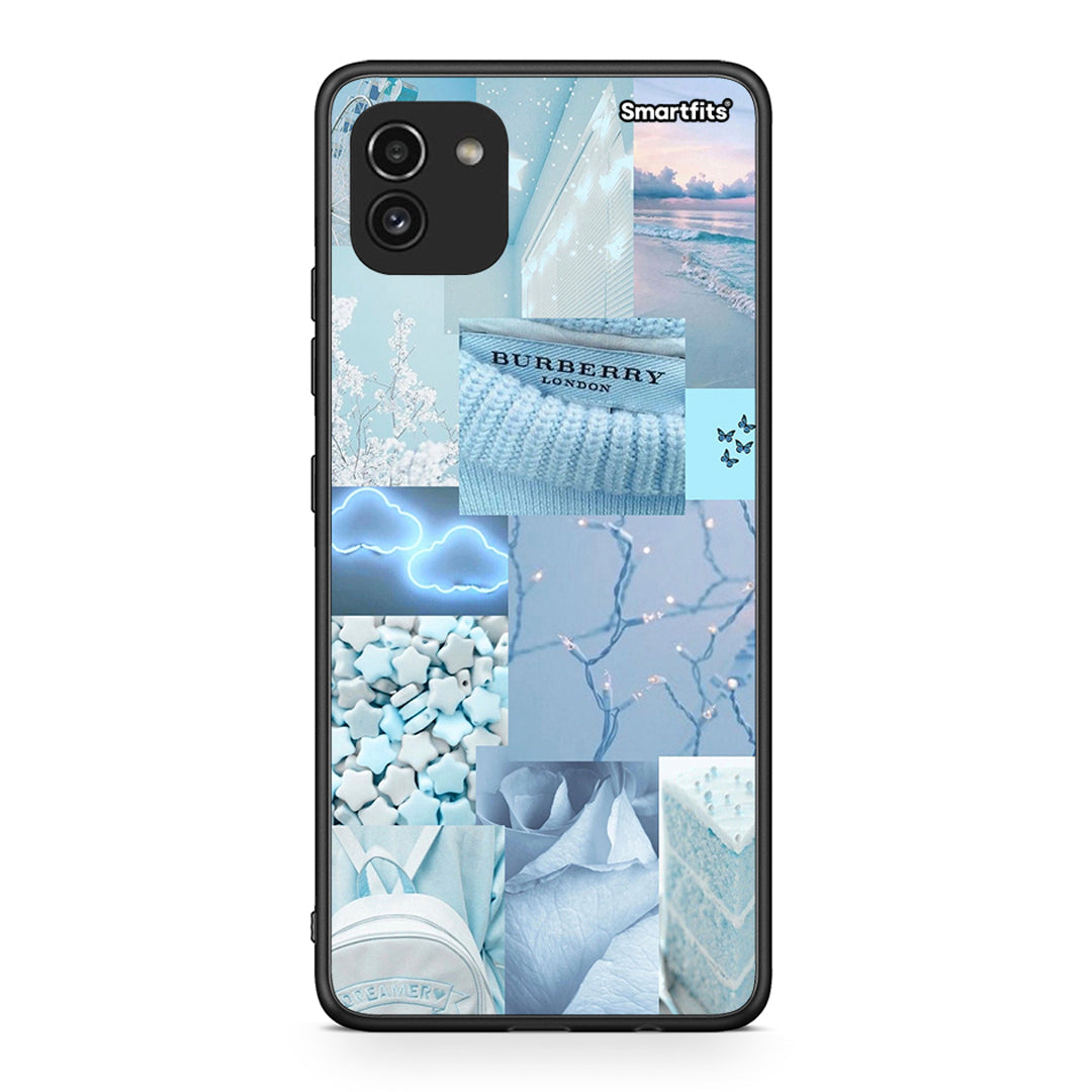 Samsung A03 Ciel Aesthetic Collage θήκη από τη Smartfits με σχέδιο στο πίσω μέρος και μαύρο περίβλημα | Smartphone case with colorful back and black bezels by Smartfits