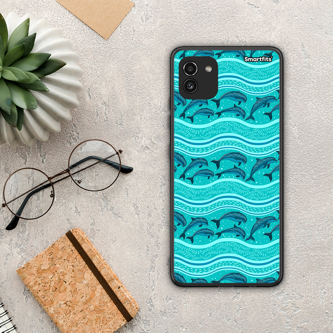 Swimming Dolphins - Samsung Galaxy A03 case