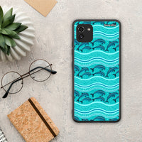 Thumbnail for Swimming Dolphins - Samsung Galaxy A03 case