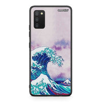 Thumbnail for Samsung A03s Blue Waves θήκη από τη Smartfits με σχέδιο στο πίσω μέρος και μαύρο περίβλημα | Smartphone case with colorful back and black bezels by Smartfits