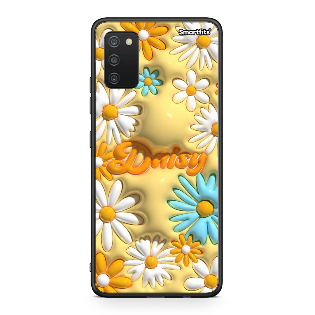 Samsung A03s Bubble Daisies θήκη από τη Smartfits με σχέδιο στο πίσω μέρος και μαύρο περίβλημα | Smartphone case with colorful back and black bezels by Smartfits