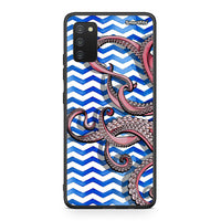 Thumbnail for Samsung A03s Chevron Devilfish θήκη από τη Smartfits με σχέδιο στο πίσω μέρος και μαύρο περίβλημα | Smartphone case with colorful back and black bezels by Smartfits