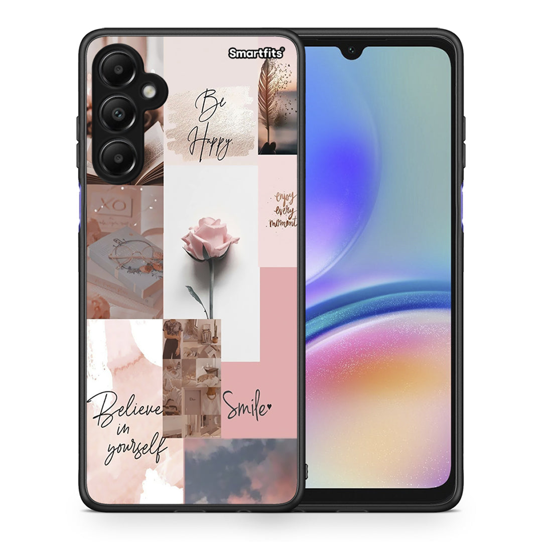 Θήκη Samsung Galaxy A05s Aesthetic Collage από τη Smartfits με σχέδιο στο πίσω μέρος και μαύρο περίβλημα | Samsung Galaxy A05s Aesthetic Collage case with colorful back and black bezels