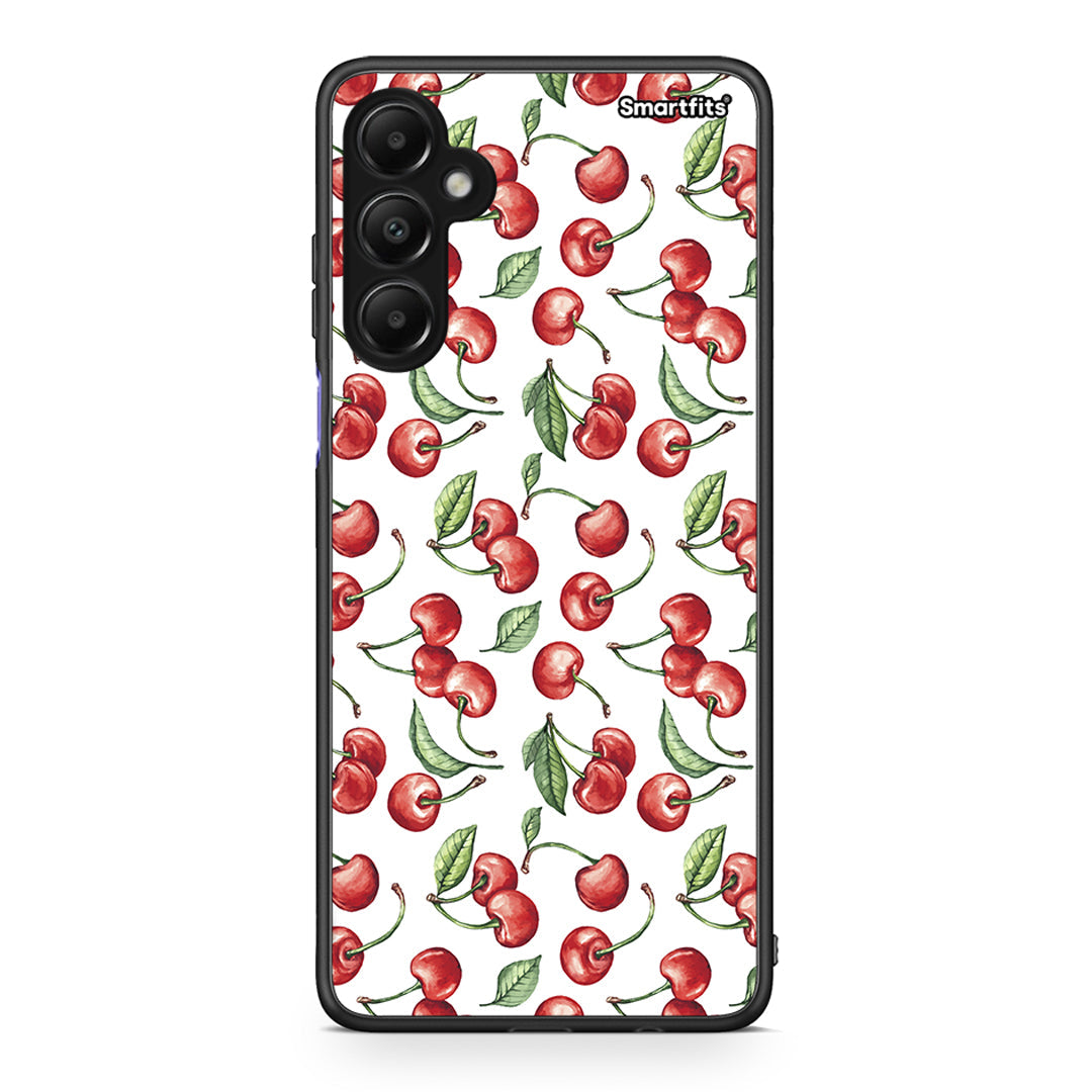Samsung Galaxy A05s Cherry Summer θήκη από τη Smartfits με σχέδιο στο πίσω μέρος και μαύρο περίβλημα | Smartphone case with colorful back and black bezels by Smartfits