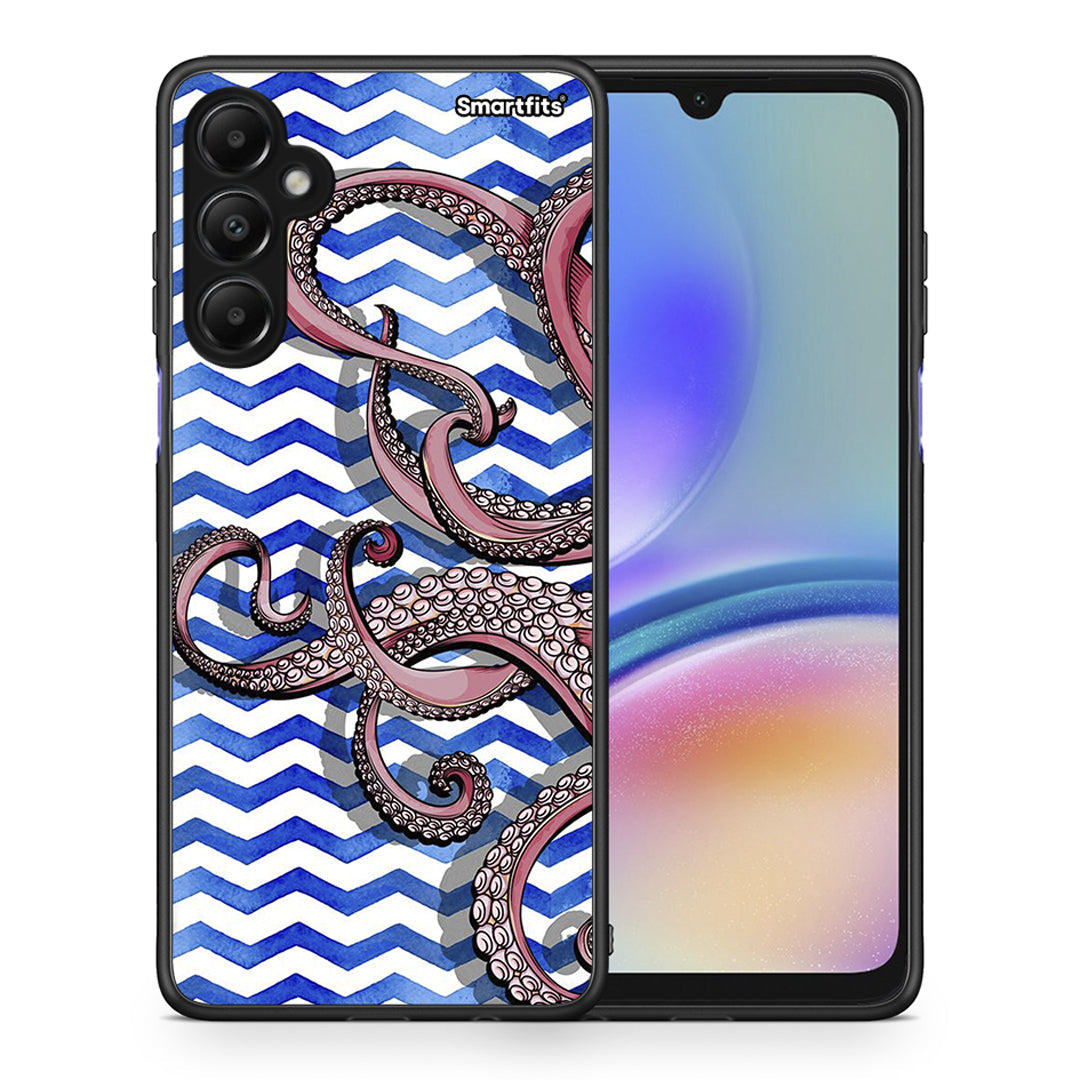 Θήκη Samsung Galaxy A05s Chevron Devilfish από τη Smartfits με σχέδιο στο πίσω μέρος και μαύρο περίβλημα | Samsung Galaxy A05s Chevron Devilfish case with colorful back and black bezels